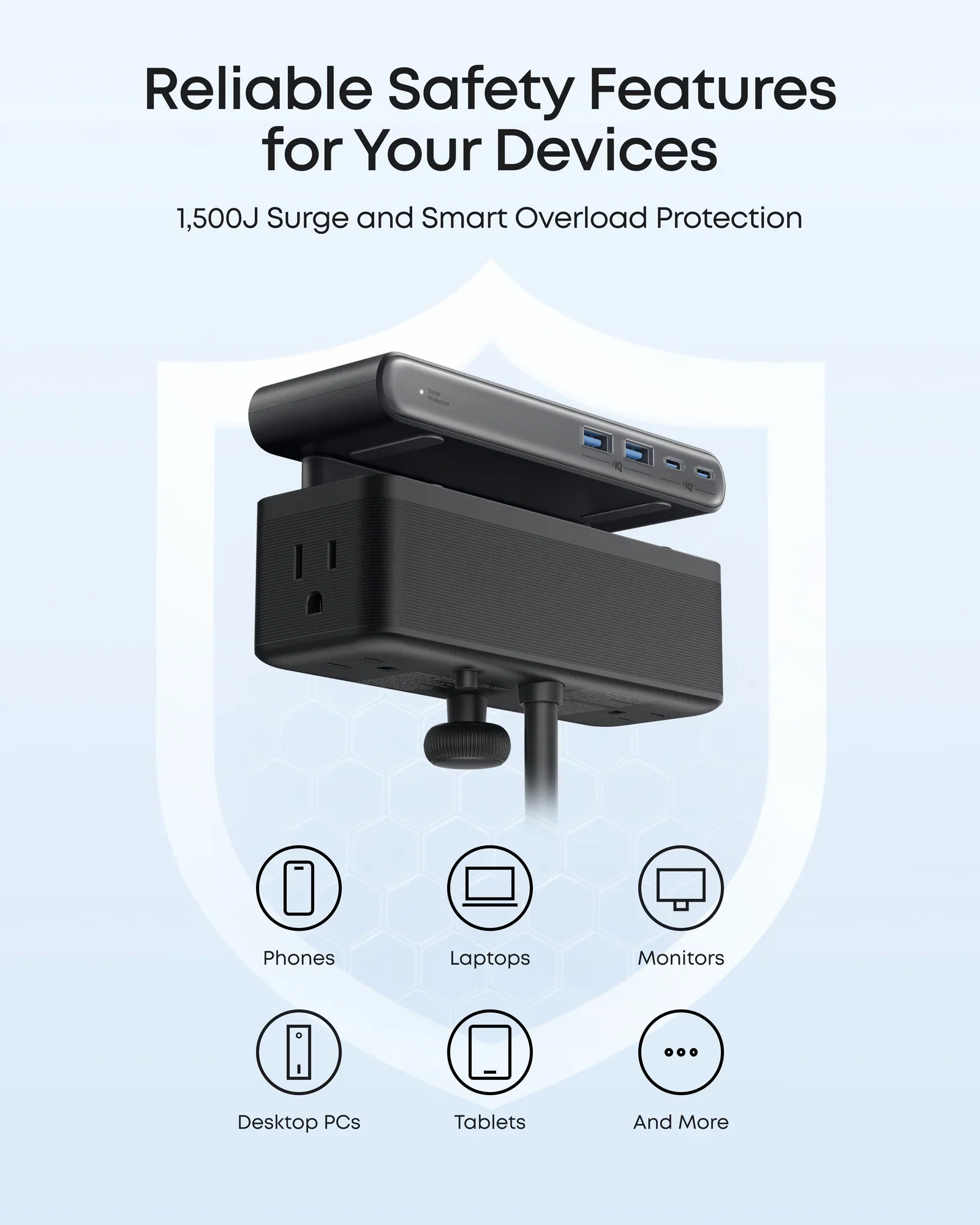 Anker Nano Power Strip (10-in-1, 70W, Clamp) - Image 5