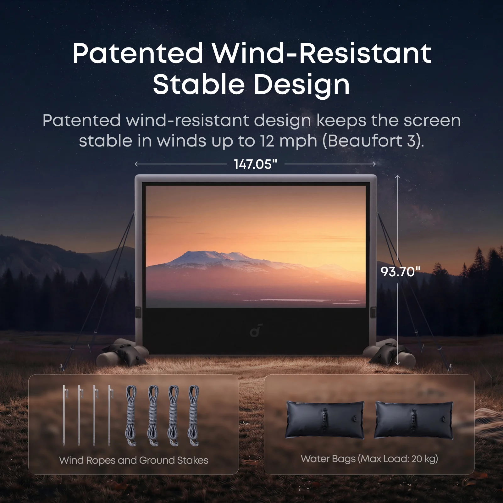 soundcore Nebula 120-Inch Silent Inflatable Projector Screen - Image 5