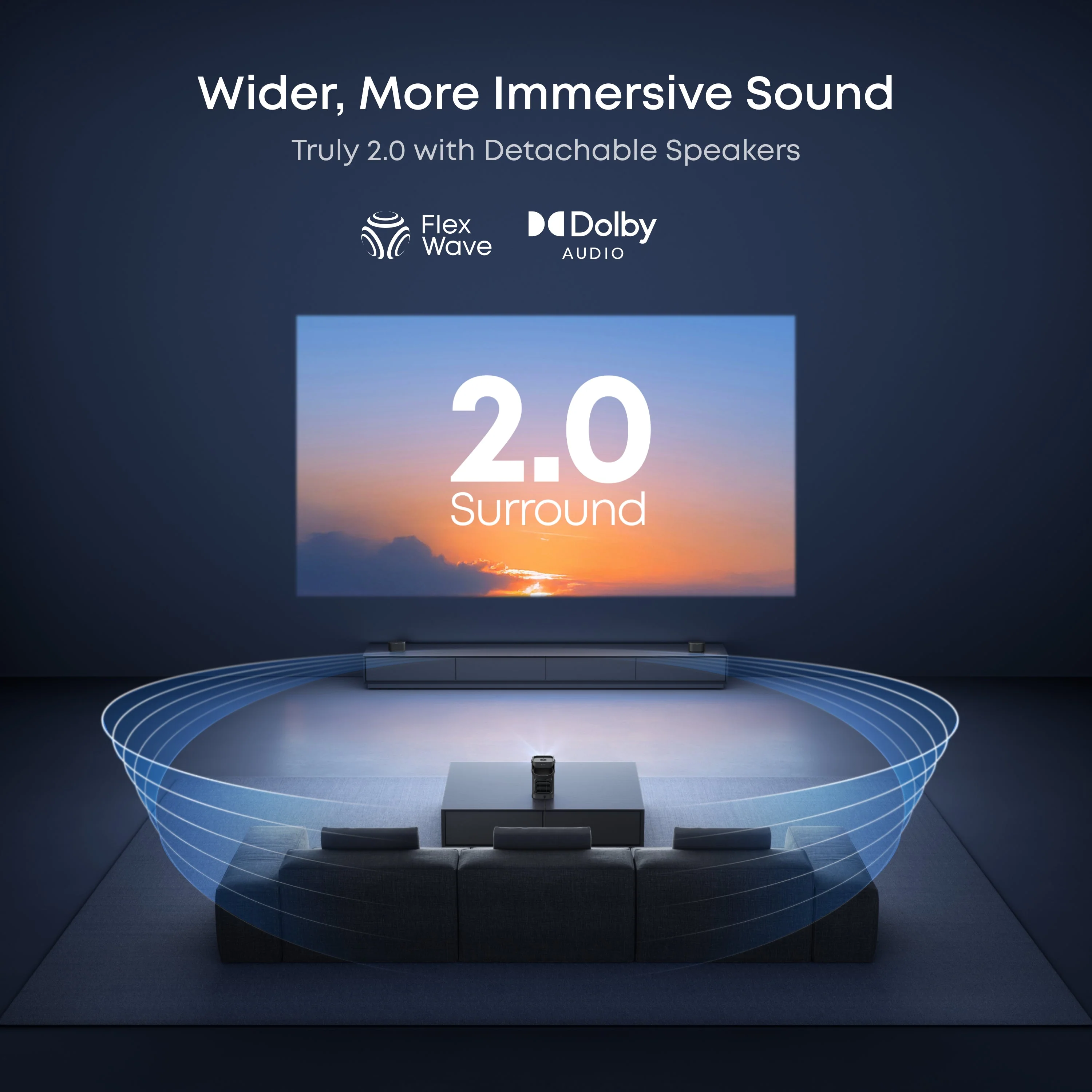 soundcore Nebula P1 | World's First Portable Projector with Detachable Speakers - Image 4